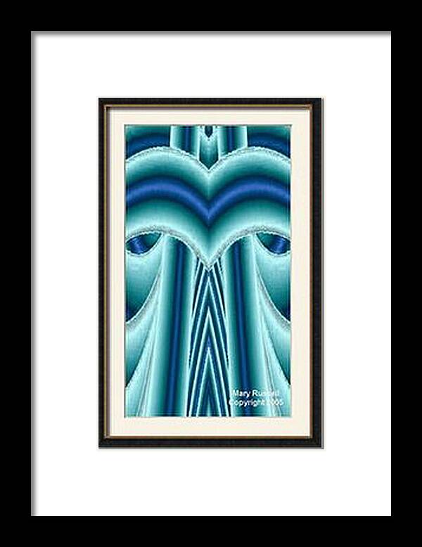 Turquoise Framed Print featuring the digital art Liberty Balance by Mary Russell