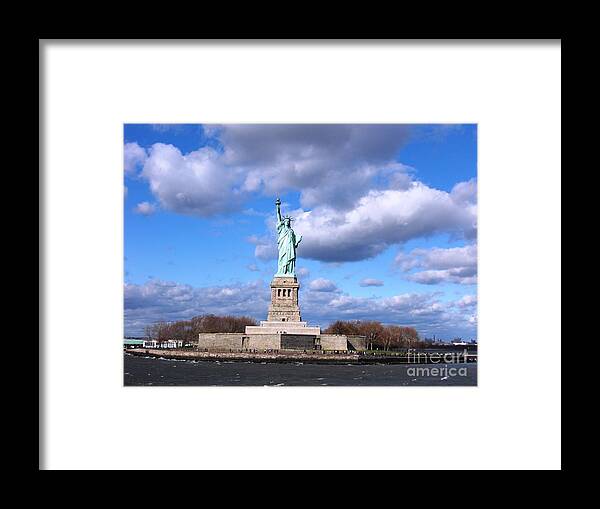 New York Framed Print featuring the photograph Lady Liberty, New York City by Marguerita Tan