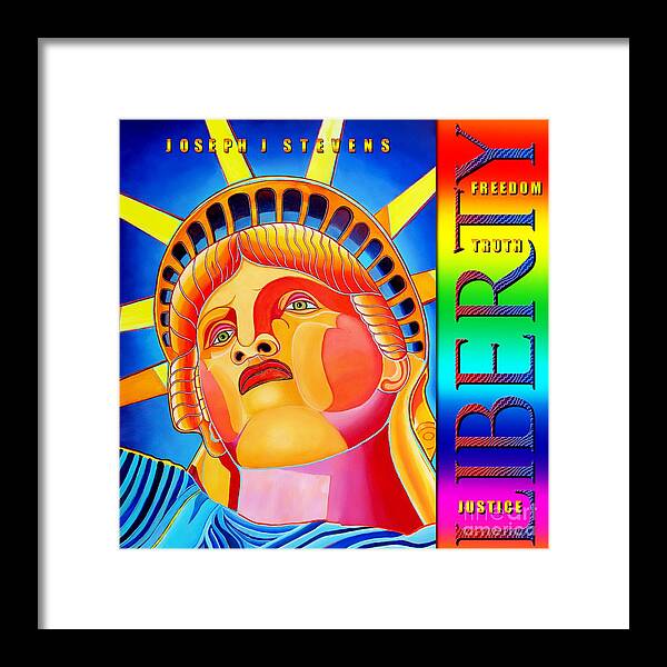 Statue Of Liberty Framed Print featuring the painting Liberty by Joseph J Stevens
