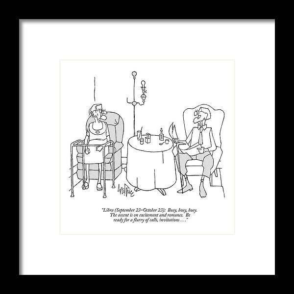 Pseudo Framed Print featuring the drawing Libra by George Price
