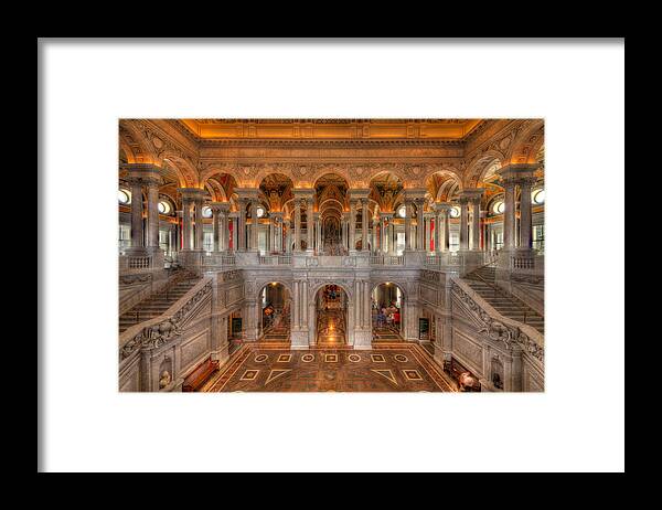 Library Of Congress Framed Print featuring the photograph Library Of Congress by Steve Gadomski