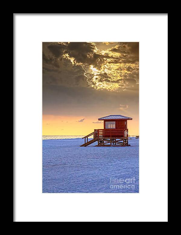 Clouds Framed Print featuring the photograph Life Guard 1 by Marvin Spates