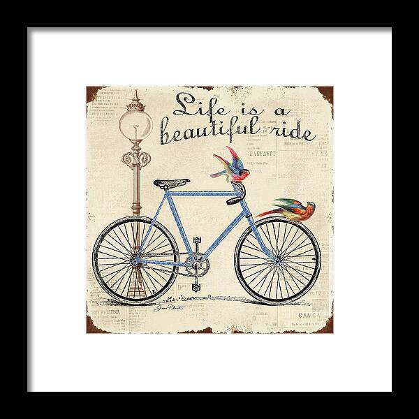 Digital Framed Print featuring the digital art Life is a Beautiful Ride by Jean Plout