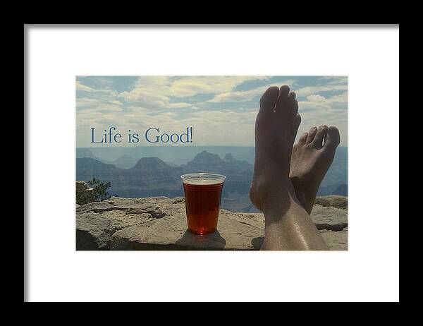 Grand Canyon Framed Print featuring the photograph Life is Good by Richard Gehlbach