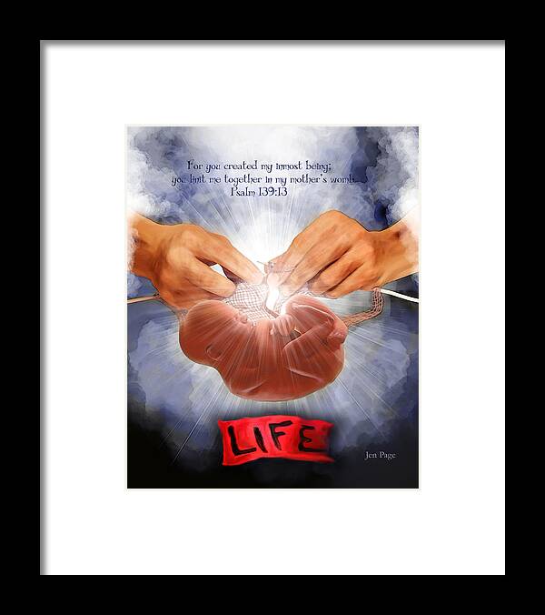 Life Framed Print featuring the digital art Life by Jennifer Page