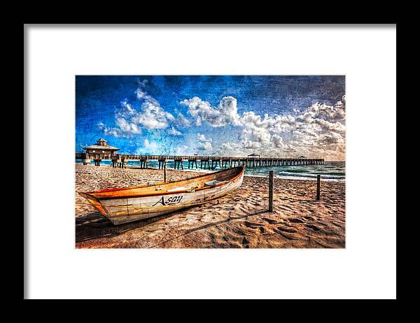 Boats Framed Print featuring the photograph Lifeguard Boat by Debra and Dave Vanderlaan