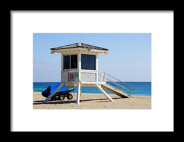 Lifeguard Framed Print featuring the photograph Lifeguard Shack by Jenny Hudson