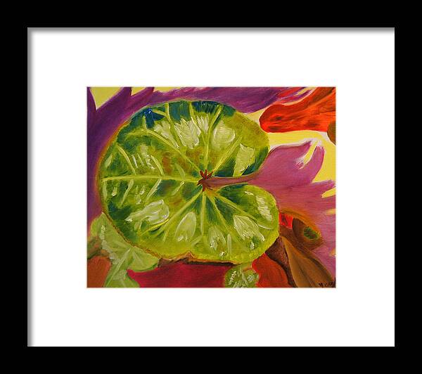 .foliage Framed Print featuring the painting Life's Pleasures by Meryl Goudey