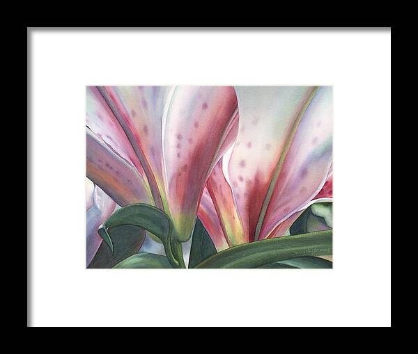 Lily Framed Print featuring the painting Light Above by Sandy Haight