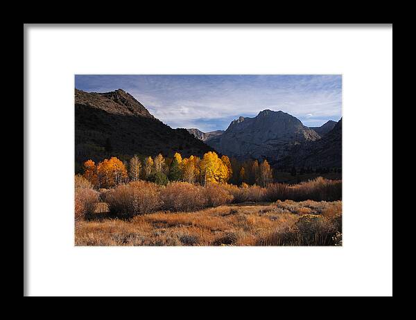 Autumn Framed Print featuring the photograph Light And Dark In An Autumnal Sierra Landscape by Steve Wolfe