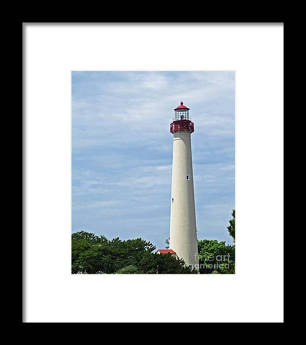 Lighthouse Framed Print featuring the photograph Light House At Cape May NJ by Dawn Gari