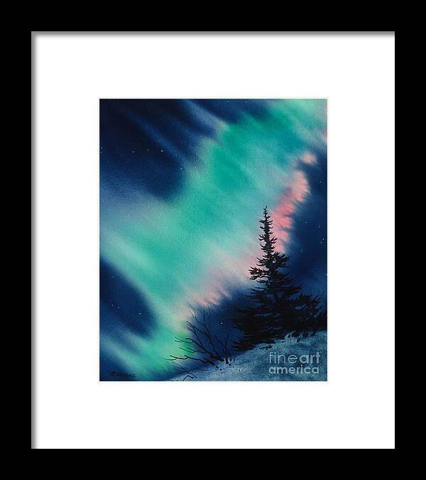 Light In The Dark Of Night Framed Print featuring the painting Light in the Dark of Night by Teresa Ascone