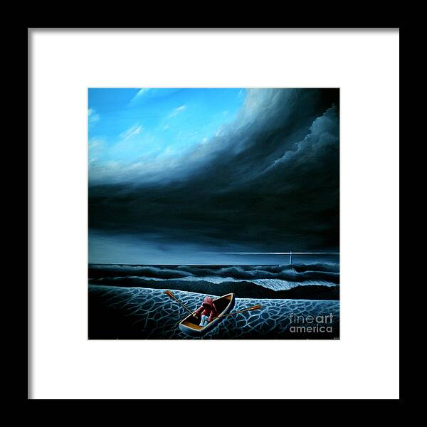 Sailing Framed Print featuring the painting Light My Way Iv by Ric Nagualero