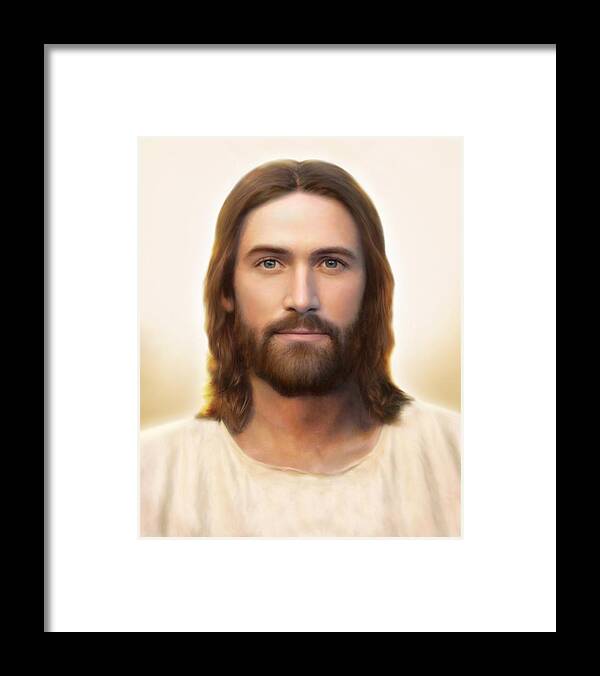 Jesus Framed Print featuring the painting Light of the World by Brent Borup