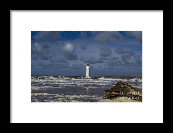 Light House Framed Print featuring the photograph lighthouse at New Brighton by Spikey Mouse Photography
