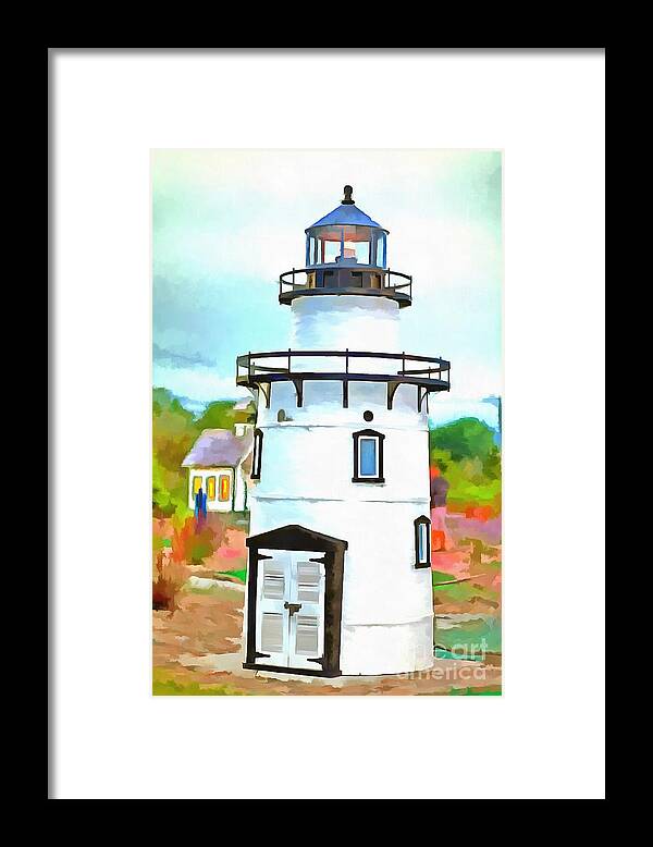 Mini-golf Framed Print featuring the photograph Lighthouse at Old Saybrook Point by Edward Fielding