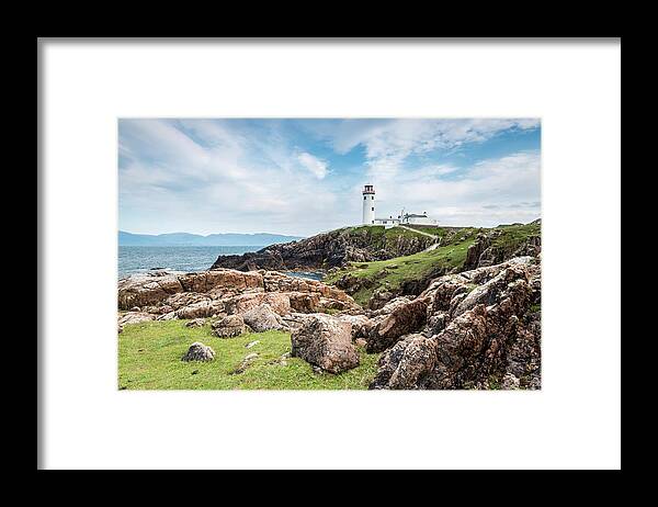 Tranquility Framed Print featuring the photograph Lighthouse, Fanad Head, Ireland by Jacek Kadaj