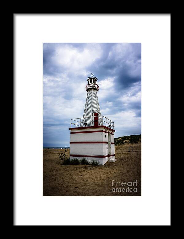 America Framed Print featuring the photograph Lighthouse in New Buffalo Michigan by Paul Velgos