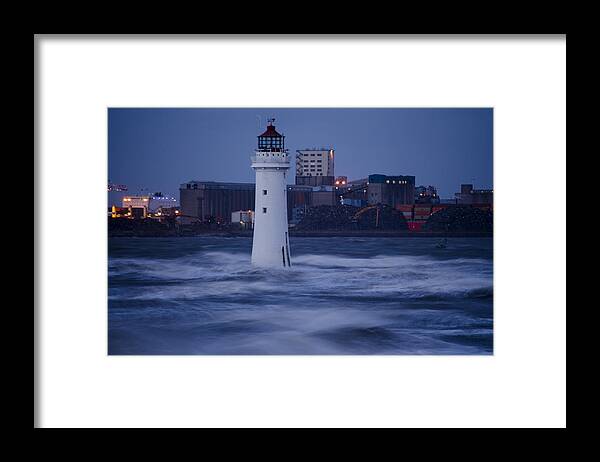 Lighthouse Framed Print featuring the photograph Lighthouse in the Storm by Spikey Mouse Photography