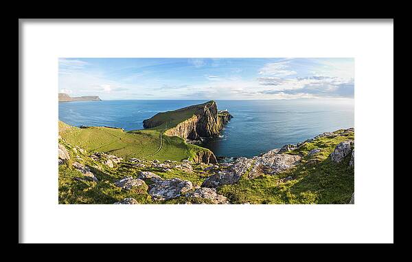 Tranquility Framed Print featuring the photograph Lighthouse, Neist Point, Isle Of Skye by Peter Adams