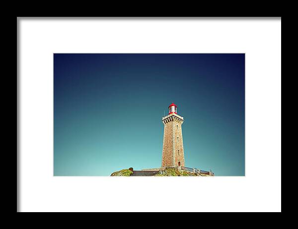 Tranquility Framed Print featuring the photograph Lighthouse Of Cap Béar At Port-vendres by Elisabeth Schmitt