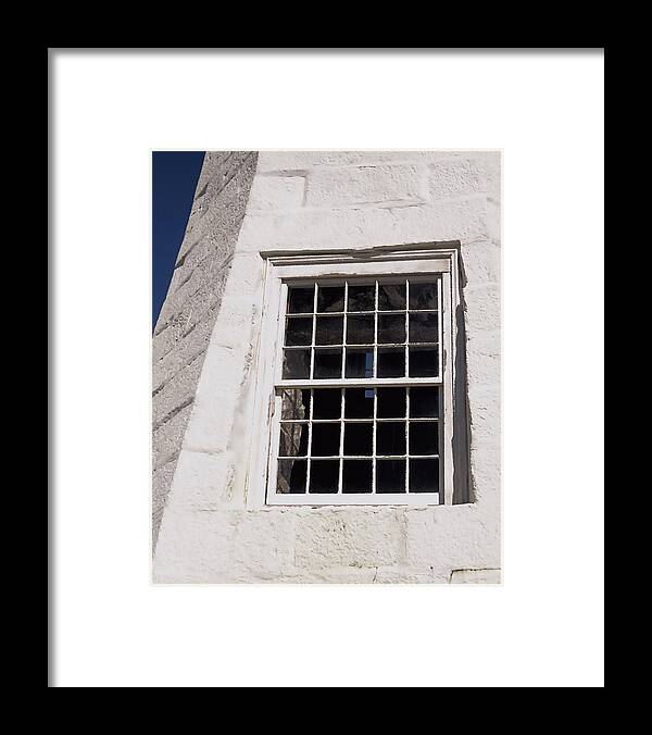 Lighthouse Window Framed Print featuring the photograph Lighthouse Window by Janice Drew