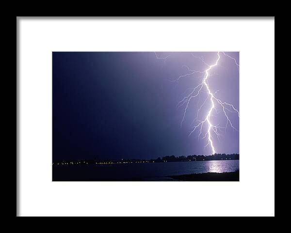 Annapolis Framed Print featuring the photograph Lightning by M.e. Warren
