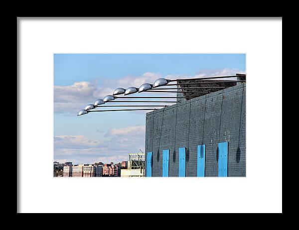 Building Framed Print featuring the photograph Lights Above by Rory Siegel