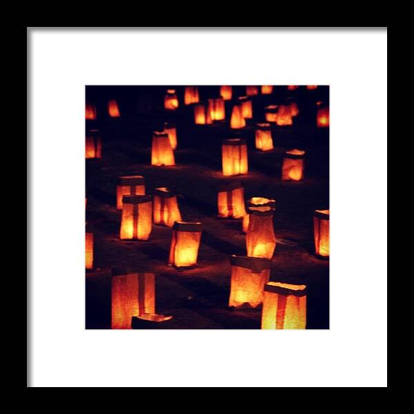 Beautiful Framed Print featuring the photograph #lights by Kelly Hasenoehrl