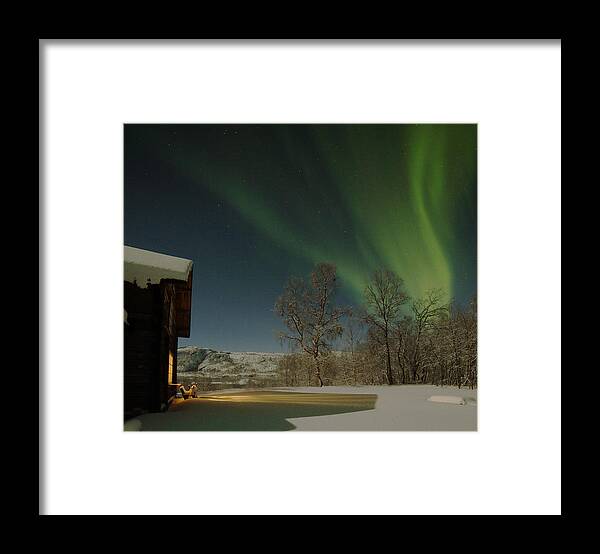 Night Framed Print featuring the photograph Lights of a Cold Winter Night by Pekka Sammallahti