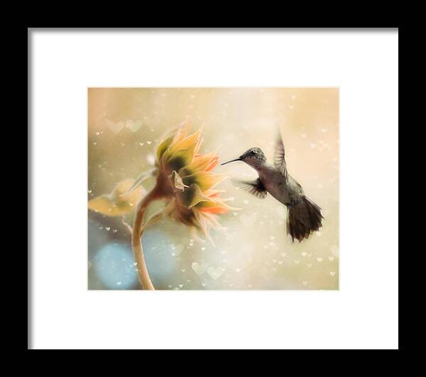 Hummingbird Framed Print featuring the photograph Like a Moth To a Flame by Amy Tyler