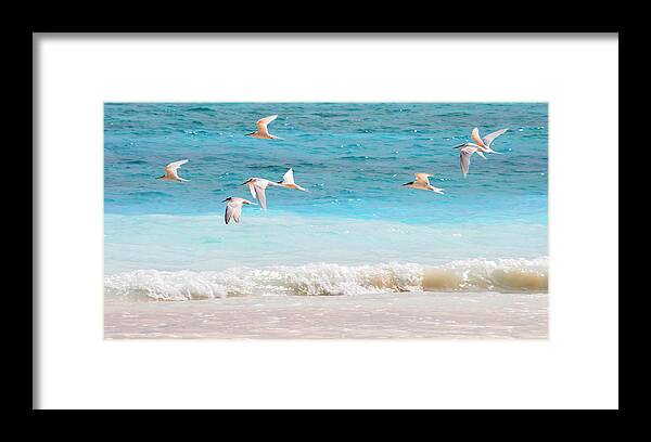 Blue Framed Print featuring the photograph Like Birds in the Air by Jenny Rainbow