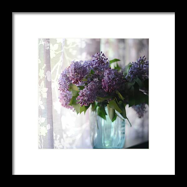 Lilacs Framed Print featuring the photograph Lilac Morning by Linda Mishler