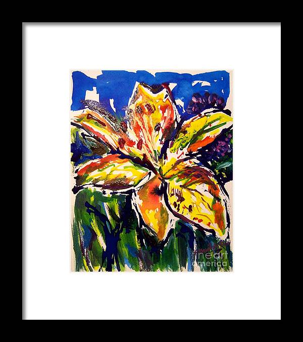 Lily Framed Print featuring the painting Lily by Catherine Gruetzke-Blais
