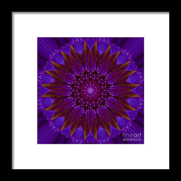 Mandala Framed Print featuring the photograph Lily Mandala Image 1 by Carrie Cranwill