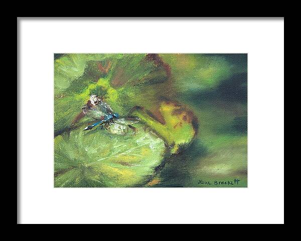 Lily Framed Print featuring the painting Lily Pads by Lori Brackett