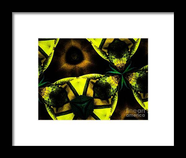 Abstract Lime Green All Prints And Colors Framed Print featuring the digital art Lime by Gayle Price Thomas