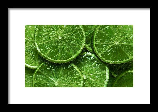 Limes Framed Print featuring the digital art Limes by David Blank