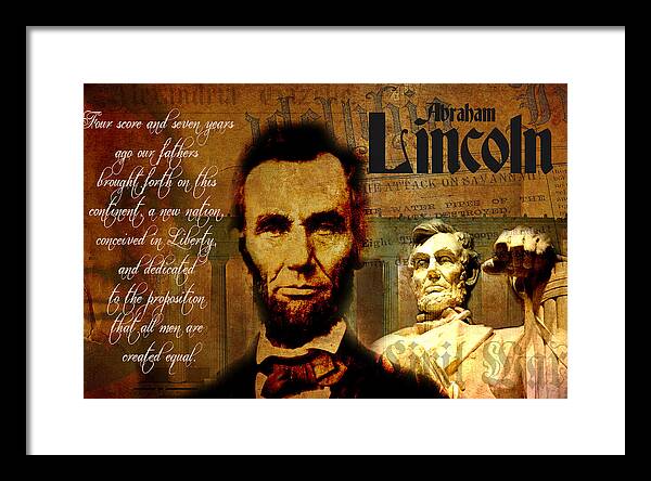 Lincoln Framed Print featuring the digital art Lincoln by Greg Sharpe