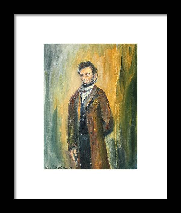 Abraham Lincoln Framed Print featuring the painting Lincoln Portrait #10 by Daniel W Green