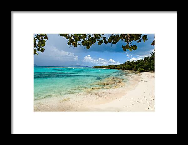 Caribbean Island Framed Print featuring the photograph Lindquist Beach by Lisa Chorny
