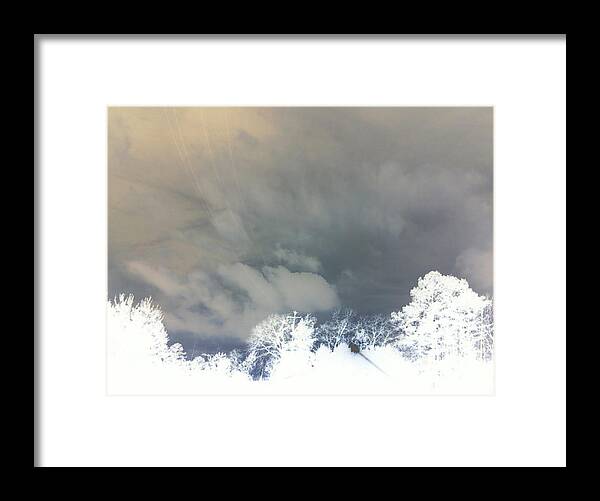 Photography Framed Print featuring the photograph Lines in the Sky by Max Mullins