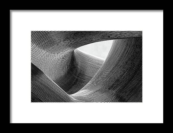 Abstract Framed Print featuring the photograph Lines by Peter Pfeiffer