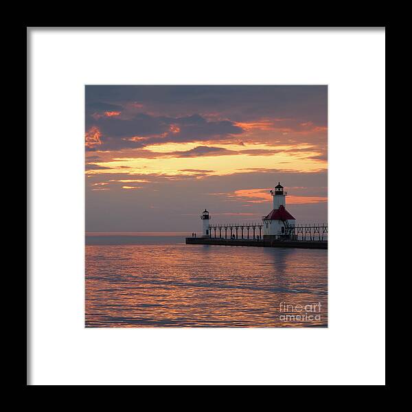 Sunset Framed Print featuring the photograph Lingering Light by Ann Horn