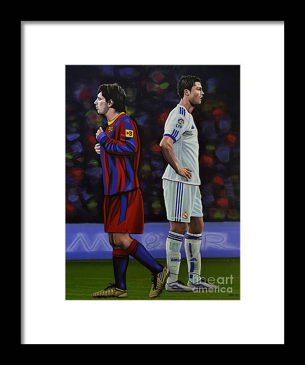 Lionel Messi and Cristiano Ronaldo Painting by Paul Meijering - Pixels