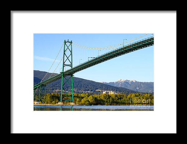 Vancouver Framed Print featuring the photograph Lions Gate Bridge by Charline Xia