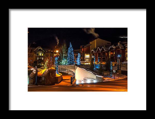 Brenda Jacobs Fine Art Framed Print featuring the photograph Lions Head Village Vail Colorado by Brenda Jacobs
