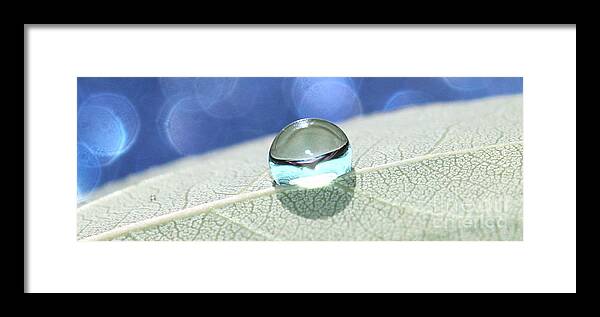 Macro Framed Print featuring the photograph Liquid Drop by Krissy Katsimbras