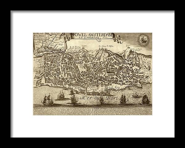 New Amsterdam Framed Print featuring the photograph Lisbon As New Amsterdam by Library Of Congress, Geography And Map Division