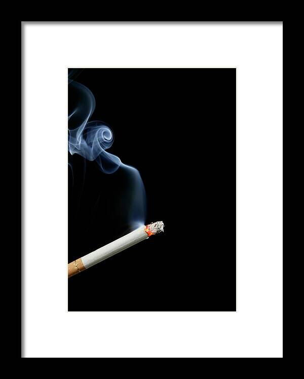 Drug Framed Print featuring the photograph Lit Cigarette by Mark Sykes/science Photo Library